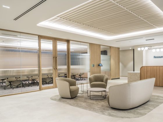 This is a photograph of ResourceCo's new Head Office reception area