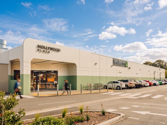 This is the new entrance to the Hollywood Plaza Shopping Centre.